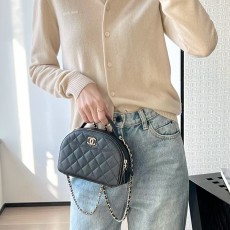 샤넬 25C 크루즈 미니 볼링백 체인 투명 탑핸들 토트백-3015