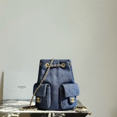 샤넬 데님백팩 투포켓 백팩-3018