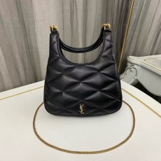 생로랑 여성 사드 호보 램스킨 퀄팅 크로스백 블랙 793608-3373