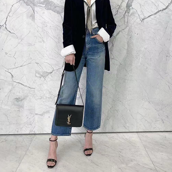 생로랑 솔페리노 미듐 레더 숄더백634305-3395