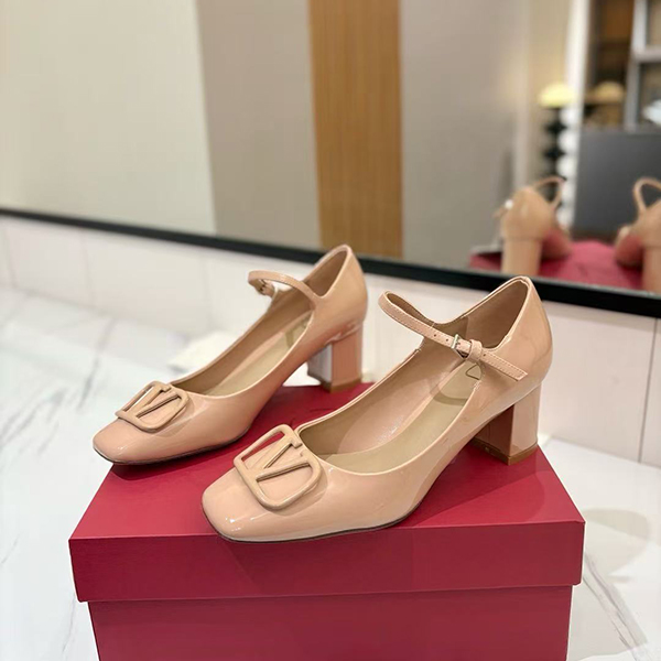 발렌티노 V로고 슬링백 힐 펌프스-3785