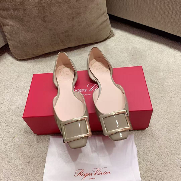 로저비비에 새틴 플랫슈즈-3863