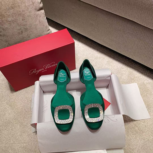 로저비비에 새틴 플랫슈즈-3868