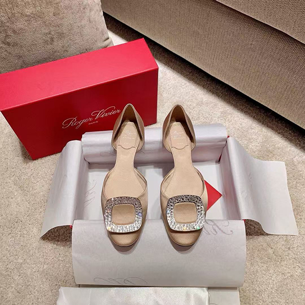 로저비비에 새틴 플랫슈즈-3870