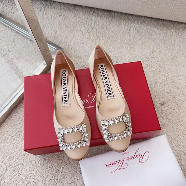 로저비비에 새틴 플랫슈즈-3875